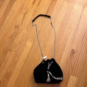 White House Black Market Velvet evening bag